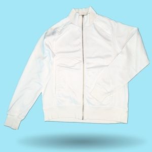 G by Guess White Zip-up Sweater